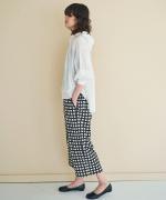 ギンガムチェックプリント　ギャザーパンツ