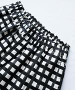 ギンガムチェックプリント　ギャザーパンツ