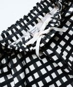 ギンガムチェックプリント　ギャザーパンツ