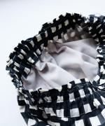 ギンガムチェックプリント　ギャザーパンツ