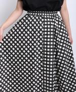 ギンガムチェックプリント　スカート