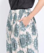 カットジャガードプリント　ピンタックパンツ