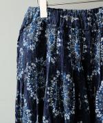 カットジャガードプリント　ピンタックパンツ