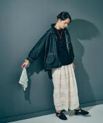 メッシュチェック　パイピングパンツ