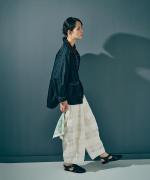 メッシュチェック　パイピングパンツ