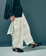 メッシュチェック　パイピングパンツ