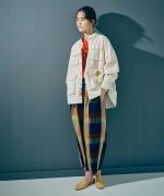 ライトポプリン&コットンビッグメッシュ　ポケットブラウス