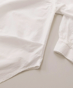 ライトポプリン&コットンビッグメッシュ　ポケットブラウス