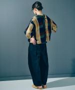 ヴィンテージ馬布　バレルレッグパンツ