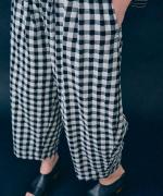 メッシュギンガムチェック　パンツ