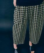 メッシュギンガムチェック　パンツ