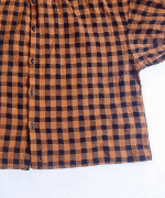 メッシュギンガムチェック　ブラウス