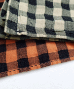 メッシュギンガムチェック　ブラウス