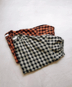 メッシュギンガムチェック　ブラウス