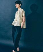 コットンガーゼクロスステッチ刺繍 ブラウス