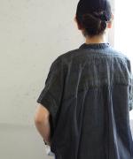 コットンガーゼクロスステッチ刺繍 ブラウス