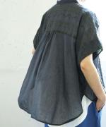 コットンガーゼクロスステッチ刺繍 ブラウス