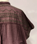 コットンガーゼクロスステッチ刺繍 ブラウス