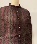 コットンガーゼクロスステッチ刺繍 ブラウス