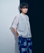 塩縮ドット ブラウス