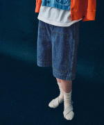 ストレートデニム　ハーフパンツ