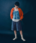 ストレートデニム　ハーフパンツ