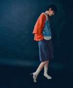 ストレートデニム　ハーフパンツ