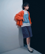 ストレートデニム　ハーフパンツ