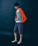 ストレートデニム　ハーフパンツ