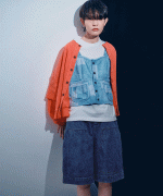 ストレートデニム　ハーフパンツ