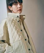 パターンキルト　ブルゾン