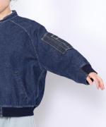 ネップデニム　ブルゾン