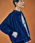 ネップデニム　ブルゾン