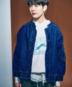 ネップデニム　ブルゾン