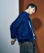 ネップデニム　ブルゾン