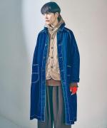 インディゴダイリップストップ　コート