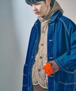 インディゴダイリップストップ　コート