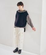 ケミカルカットワーク刺繍　パンツ