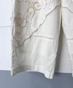 ケミカルカットワーク刺繍　パンツ