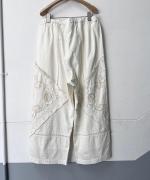 ケミカルカットワーク刺繍　パンツ