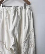 ケミカルカットワーク刺繍　パンツ