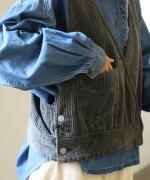 ソフトコーデュロイ　ベスト