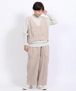 ソフトコーデュロイ　ベスト