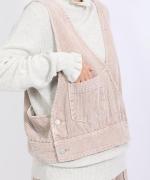 ソフトコーデュロイ　ベスト