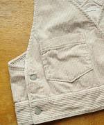 ソフトコーデュロイ　ベスト