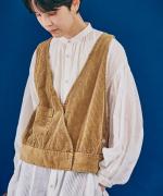 ソフトコーデュロイ　ベスト