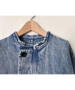 綿麻デニム　ジャケット