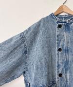 綿麻デニム　ジャケット