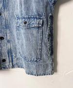 綿麻デニム　ジャケット