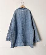 綿麻デニム　ジャケット
